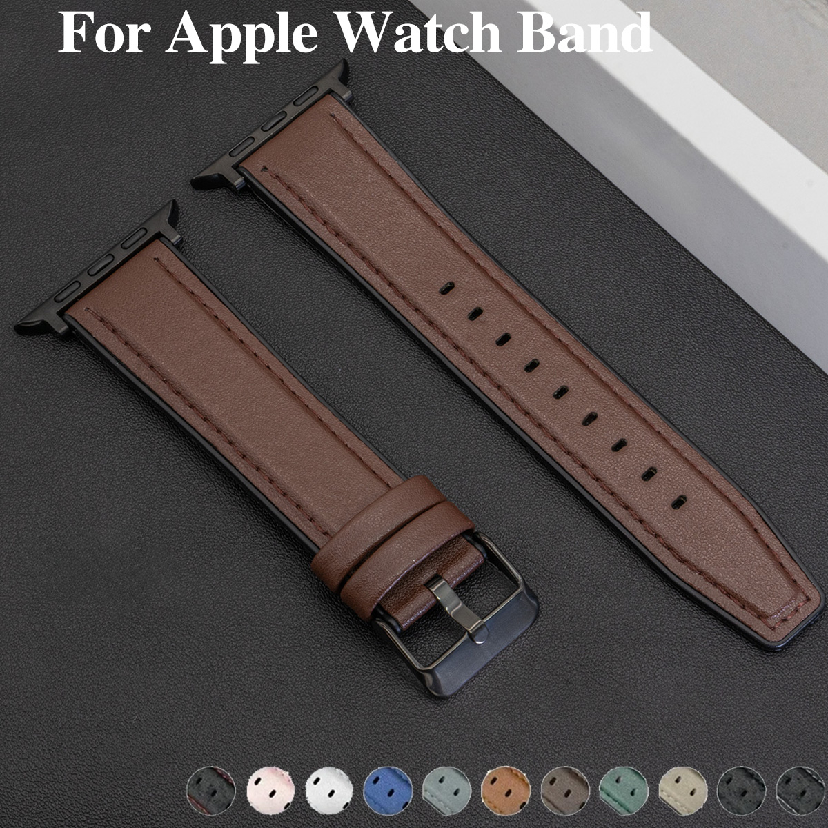 Lederen band voor Apple Watch Band Ultra 2 49 mm 10 9 8 7 46 45 41 mm voor IWatch-serie 6SE 5 4 44 mm 40 mm Correa