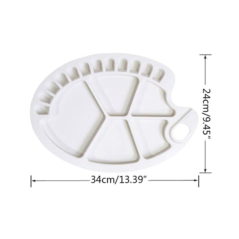 1 Pack Color Palette, Plastic 17 Wells Watercolor Mixing Palette 203A