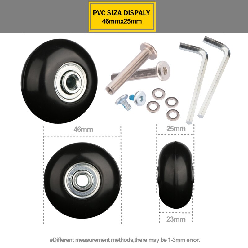 Suitcase Wheels 1 pair of Luggage Suitcase Replacement Wheels Axles Deluxe Repair Deluxe Repair Tool Casters