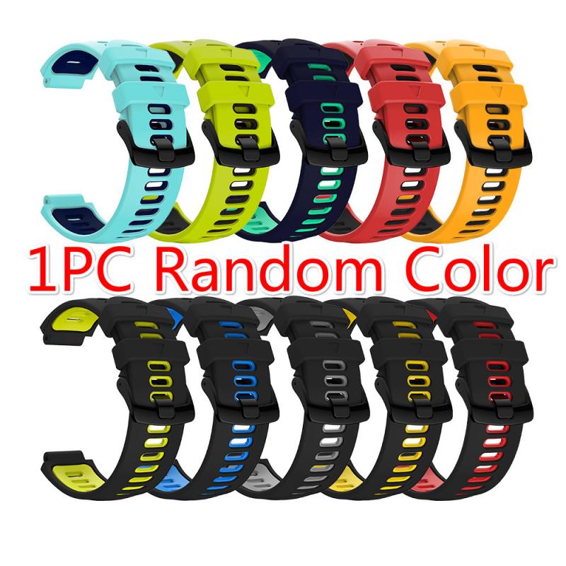 Geschikt Armband 22Mm Riem Voor Garmin Forerunner 735xt 220 230 235 620 630 Siliconen Stalen Gesp Bandjes Accessoires TXTB1: 1PC Random Color