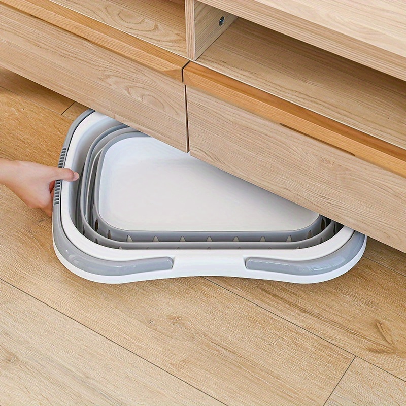 Opvouwbare wasmand met inklapbare handgreep Ellips ovale badkuip - draagbaar wasbak Ruimtebesparende wascontainers