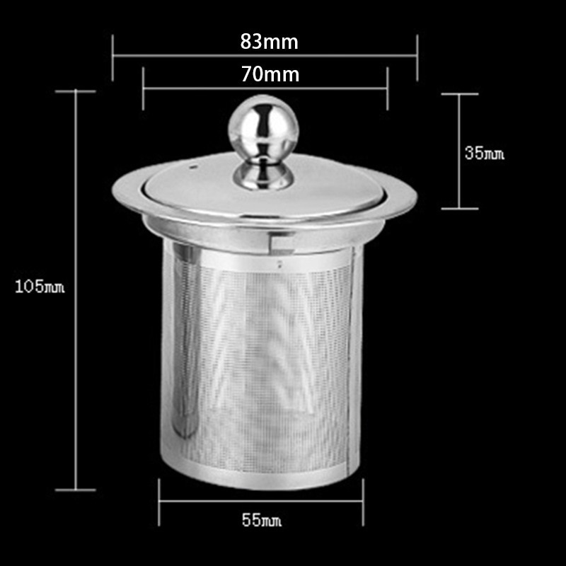 Genanvendeligt rustfrit stål mesh te infuser te si metal kop si løst tekande filter med låg sigte køkkenudstyr