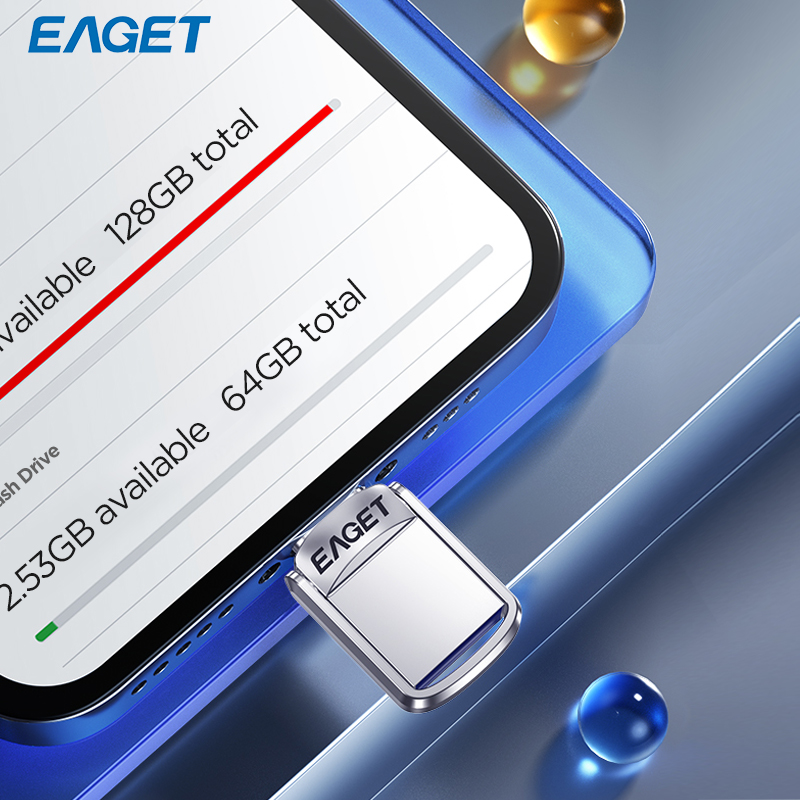Eaget USB 3.2 Flash Drive 2 in 1 Mini USB and Type C Pen Drive 32GB 64GB 128GB Pendrive Memory Stick Flash Disk for PC Phone