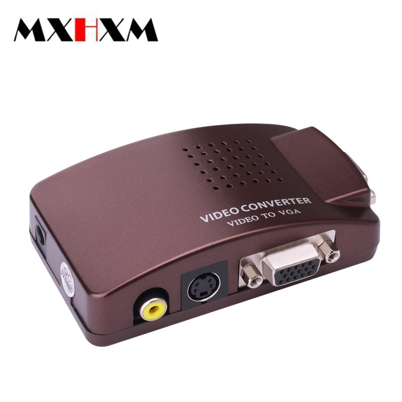 Mxhxm Av Naar Vga Converter Set-Top Box S Terminal Video Tv Computer Monitor Video