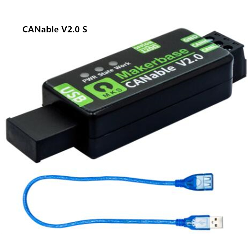 MKS CANable V2.0 S PRO USB to CAN adapter analyzer CANFD slcan SocketCAN CANdleLight klippe with cable: Blue