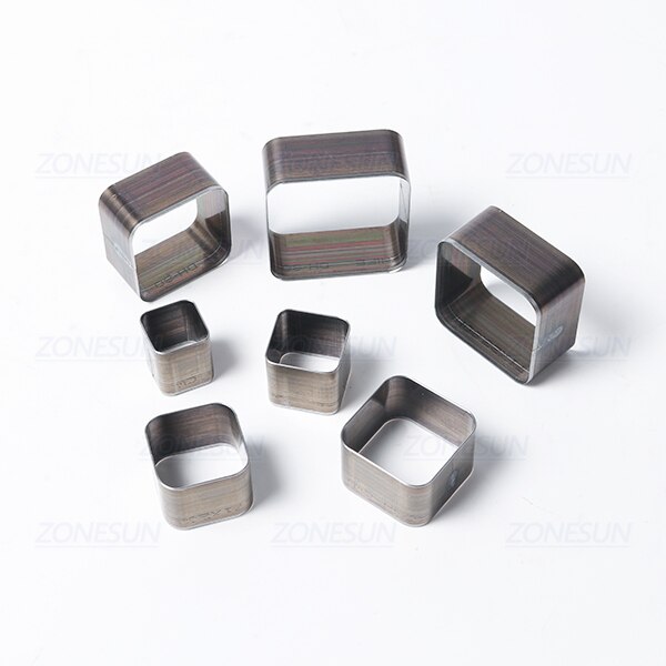 ZONESUN Half-Circle Leather Cutting Die Clicker Steel Rule Die 20/25/30/50mm Punching Tool For Cutting Out Leather Earring: Square 1