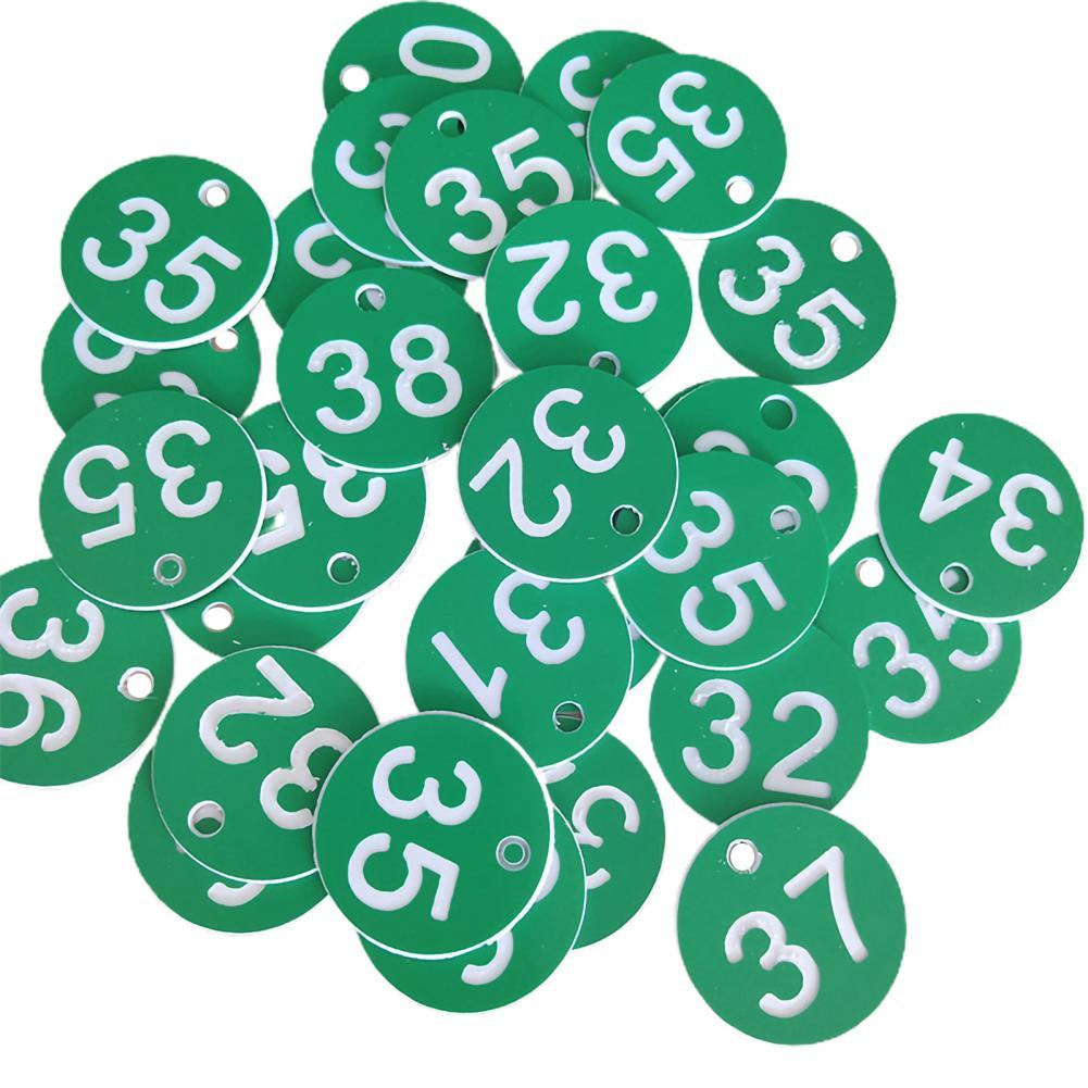 Etiqueta de colmena impermeable, etiqueta de identificación, 1-100 etiquetas numeradas, suministros de apicultura, identificación de Pubs, de señal de mesa, 100 piezas: Green