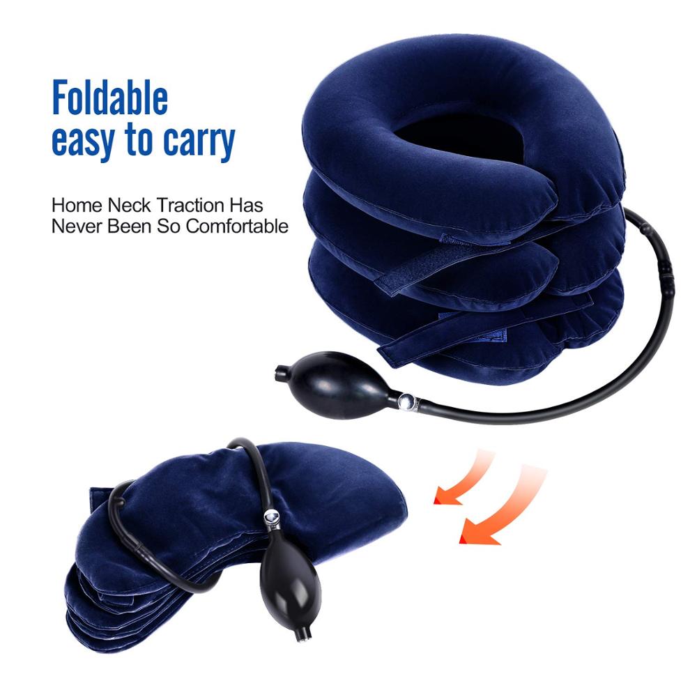 Cou tracteur gonflable Air dispositif de Traction cervicale soutien oreiller collier vertèbre orthopédie Massage Relaxation orthèse