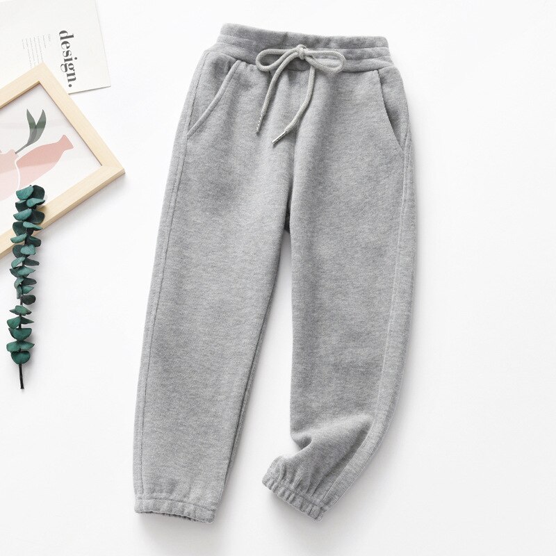 2022 Lente En Herfst Kinderen Leisure Sport Broek: light gray