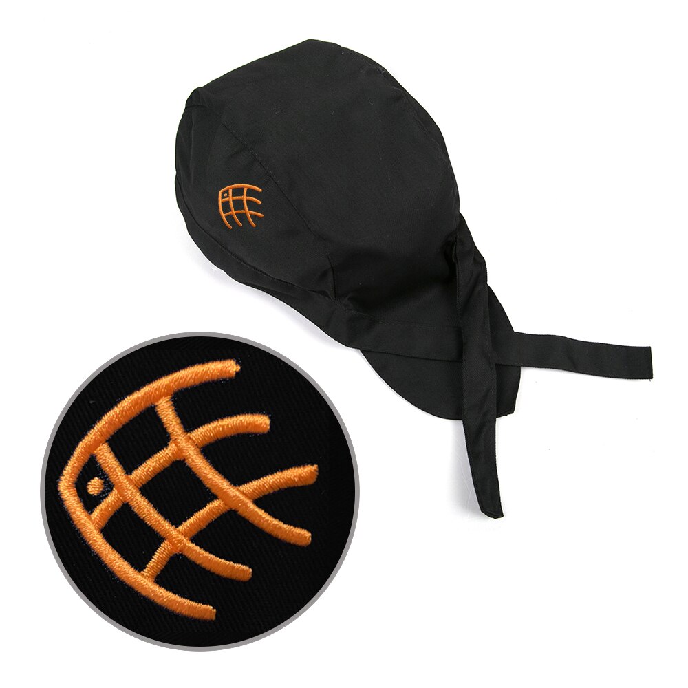 Broderi kokke hat sort justerbar unisex mesh køkken madlavningsuniform hat hotel restaurant grill bager barbershop voksen kasket: 11