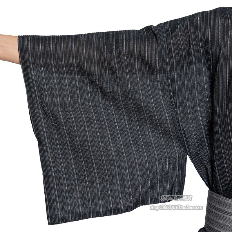 Tradisjonelle japanske menn kule kimono badekåper herre bomullskåpe yukata menn badekåpe kimono nattøy med belte og veske  dh049