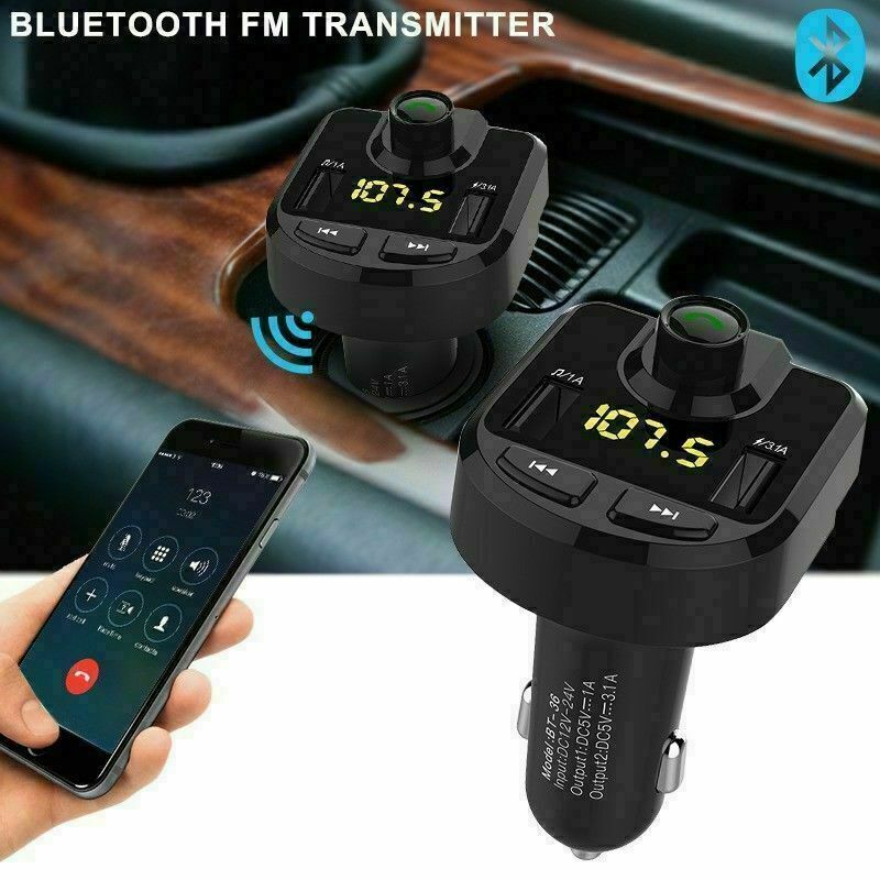 Portable Car FM transmitter Accessories 1x Set Radio MP3 Player Wireless