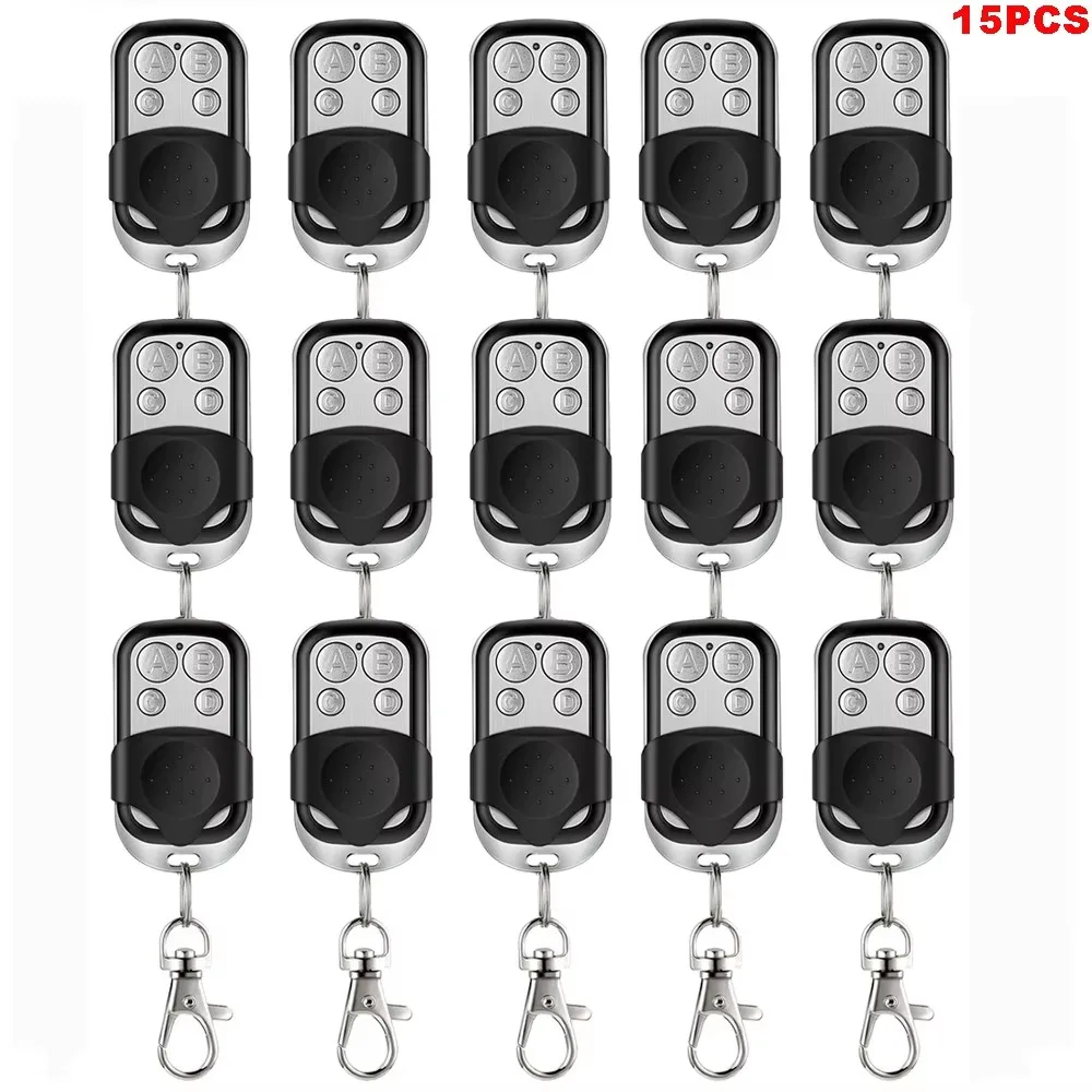 Metal Push Button Remote Control Transmitter ABCD / Lock Unlock 4Button 433MHz Universal 4 Buttons Garage Door Opener Remote: black