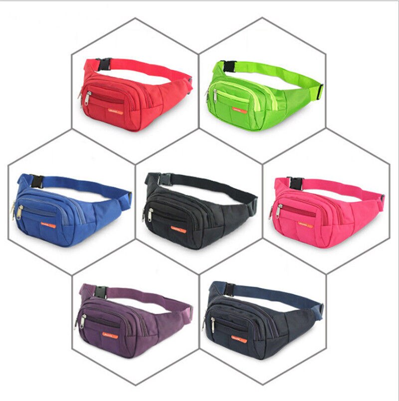 Men Women Waist Hip Belt Bag Purse Pouch Travel Sport Bum Bag Fanny Pack