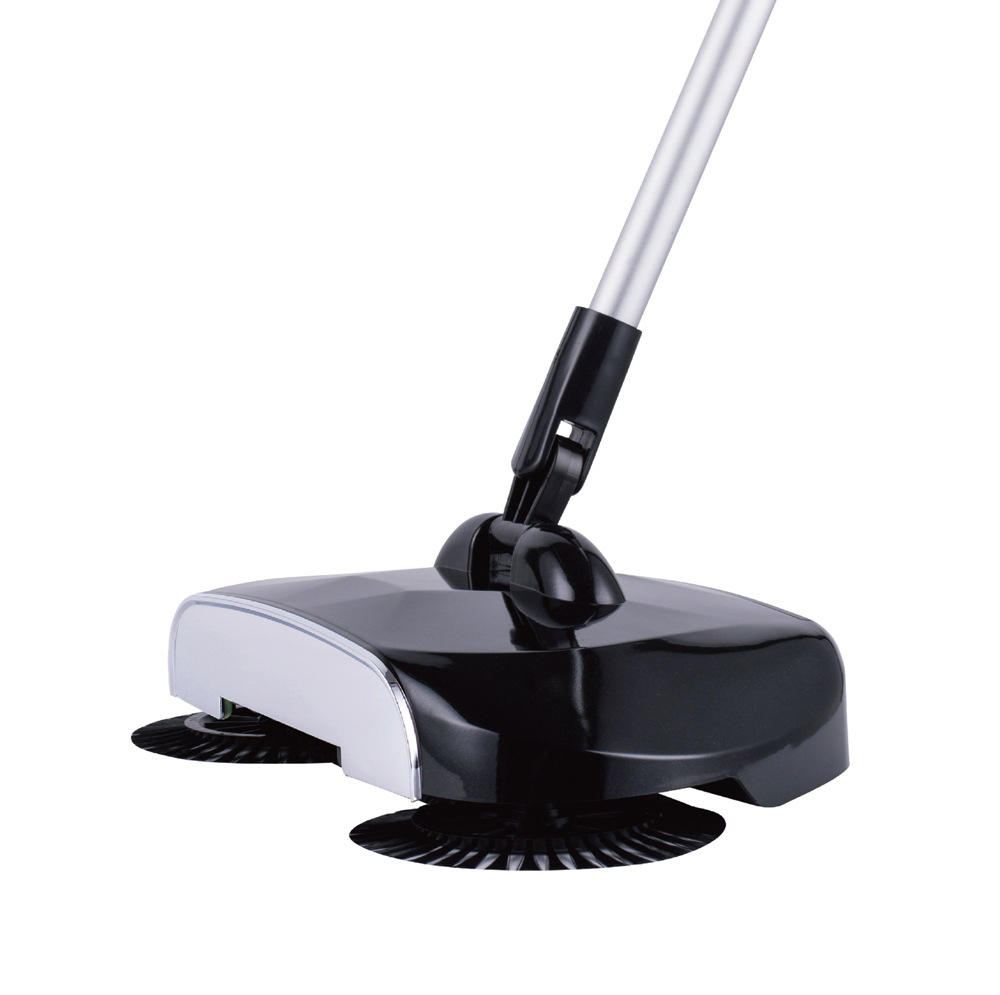 Stainless steel hand-push sweeper vacuum cleaner mop floor cleaner household kitchen carpet dust removal telescopic magic broom: Xingyao Black Face