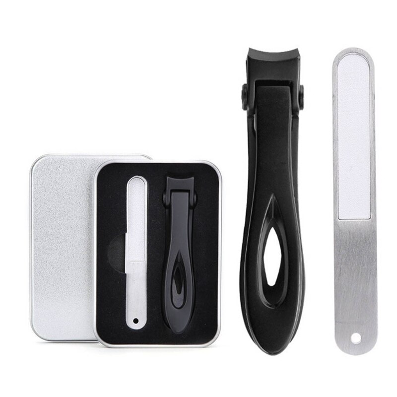 Nail Clipper Wide Jaw Opening Stainless Steel Toenail Cutter with Nail File Large Fingernail Trimmer for Men Women: L1