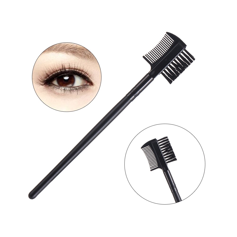 2 in1 Dual Purpose Eyelash Comb Pink Black Eyelash Eyebrow Brush Comb Eye Makeup Tool Eyelash Extension Tool: 3