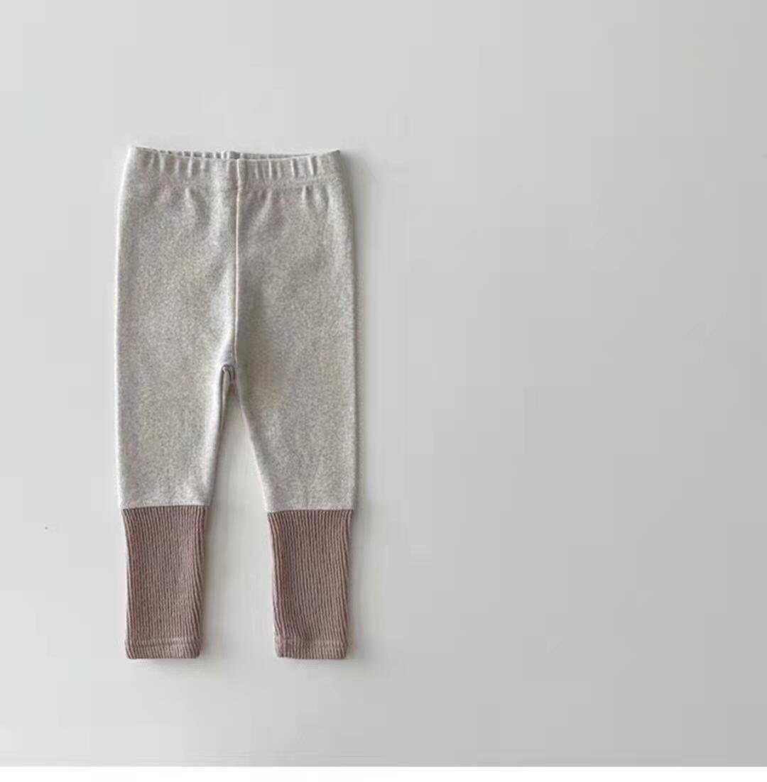 Leggings en velours épais pour bébé fille, vêtements d'automne pour enfant, pantalon en peluche: Gris foncé / 4T