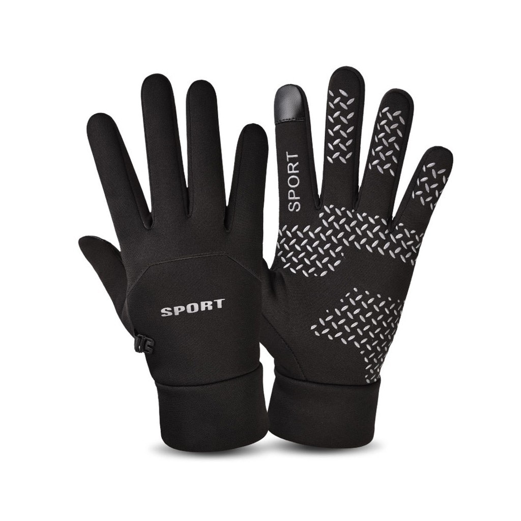 Winterhandschoenen voor heren, touchscreen, regenbestendig, ski-dames, waterdicht, warm, winddicht, sporthandschoenen voor dames, rits  #j2p: Zwart
