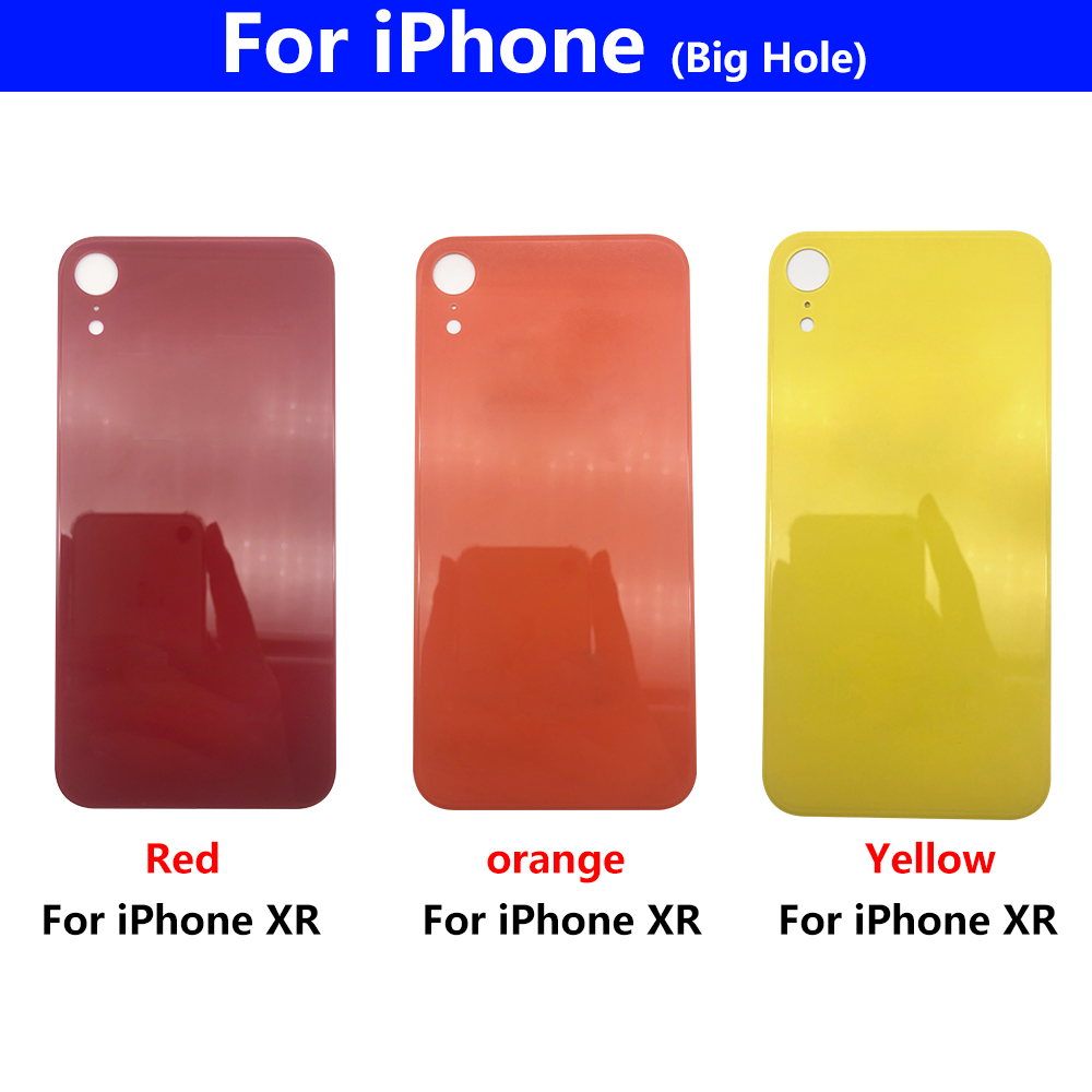 Big Hole tylna szklana pokrywa baterii dla Iphone 8 Plus XR pokrywa baterii szklana pokrywa tylnej obudowy wymiana obudowy