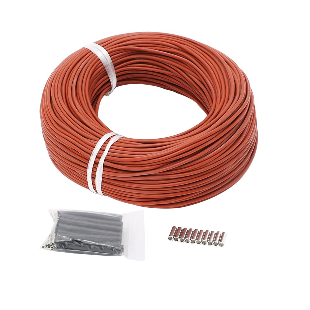 Infrared Floor Heating 10 To 100 Meters Infrared Warm Floor Cable 12K 33ohm/m Carbon Fiber Heating Wires Heating Wire Coil
