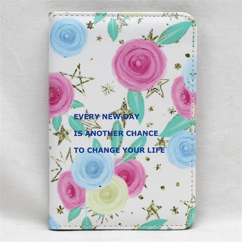 Mcneely peach blossom kvinner passdeksel rosa skinn passholder med kortholder jente pass etui porte carte: Elfenben