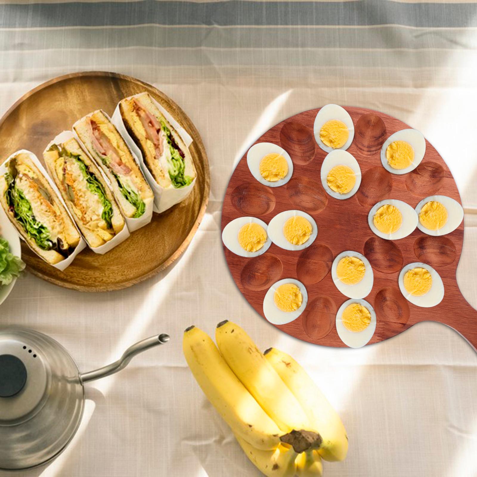 Porte-œufs déposés, plateau déversé, Base de rangement de recettes de pâques, plateau en bois, ustensiles de cuisine pour la maison, plat de service Simple
