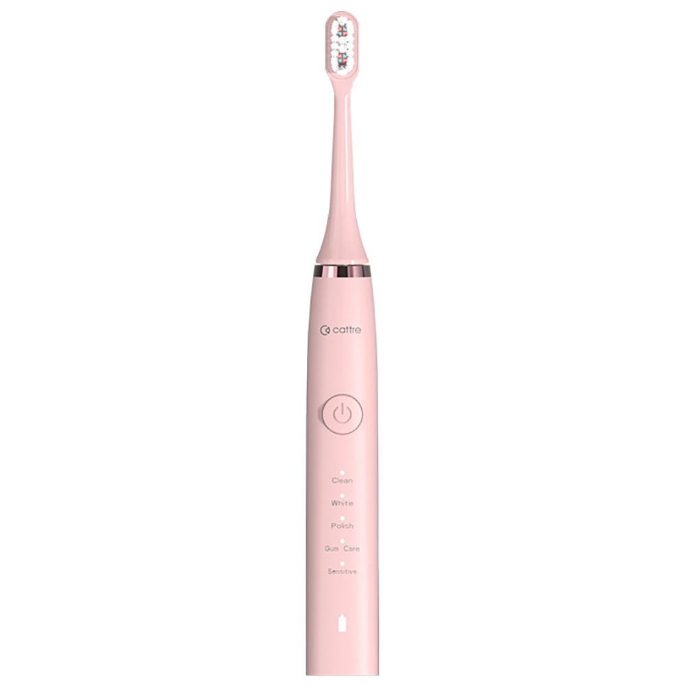 Luminous 8LED Lamp Bead Electric Toothbrush Blue Light Ultrasonic Toothbrush Head Cleaner Adult Automatic Smart Teeth Whitening: pink