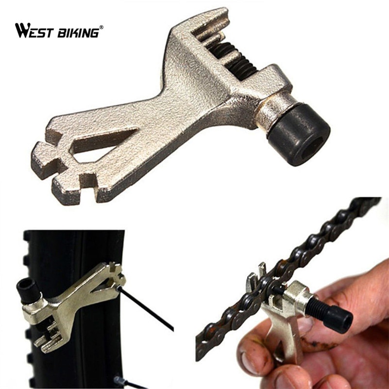 WEST BIKING Bicycle Chain Tool Steel Chain Breaker Spoke Wrench Bicycle Repair Tool Mountain Bike Anti-rust Tool