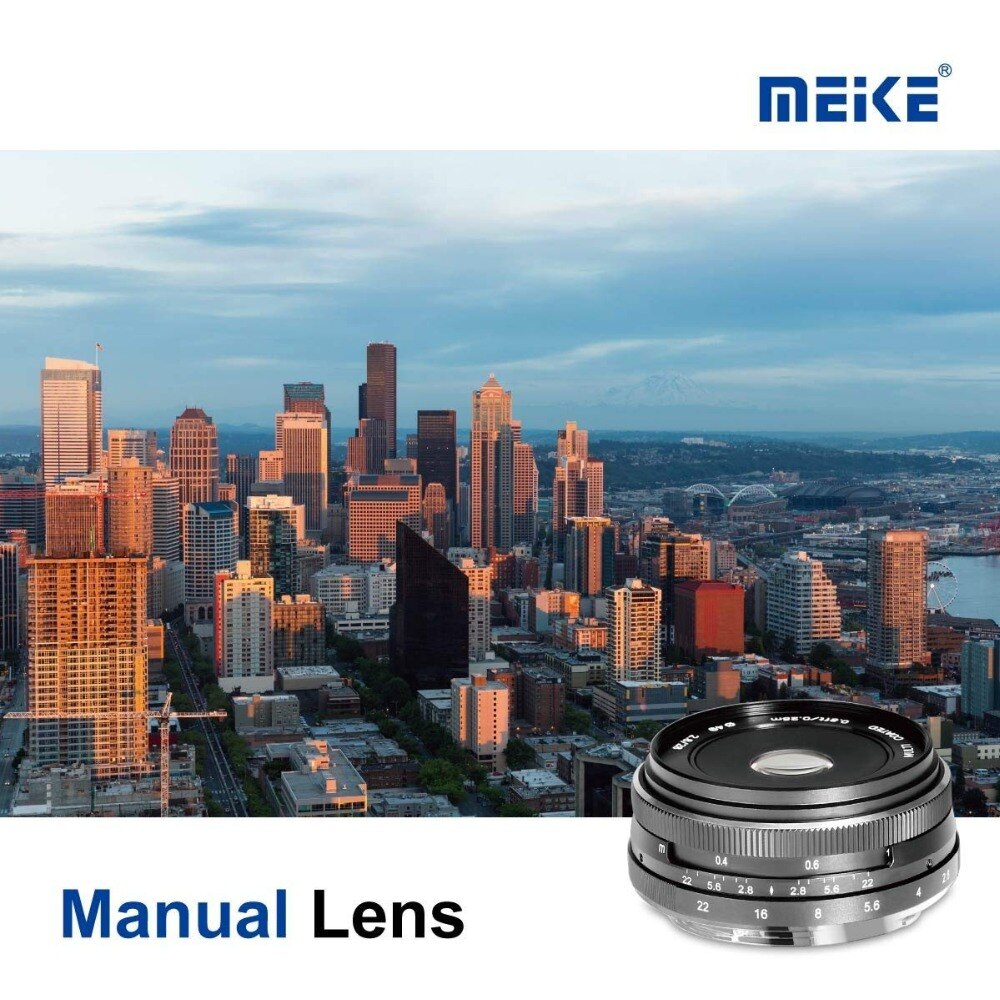 MEKE 28mm f2.8 Manual Focus Fixed Lens for Sony E Mount Digital Cameras NEX3/3N/5/5T/5R/6/7/A5000/A5100/A6000/A6100/A6300/A6500