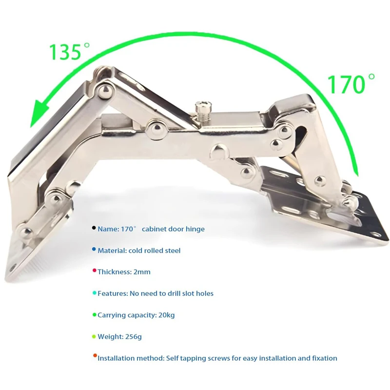 3/1PCS Adjustable Steel Cabinet Hinges 130-170 Degree Hydraulic Soft Close Hinge Kitchen Cupboard Doors Hinge Furniture Hardware