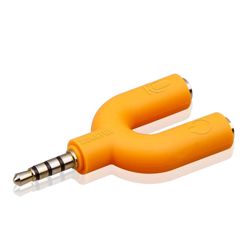 3,5 mm męski konwerter audio Aux Adapter rozdzielacza słuchawek 1 na 2 Adapter audio 3 4-biegunowy do słuchawek Mikrofon Głośnik audio: Różowy