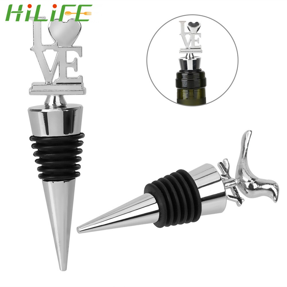 Hilife zink legering flaske propper vin flaske stik gadgets vin prop køkken tilbehør bar værktøj barware