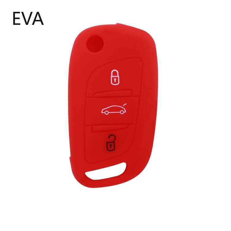 Silikone autokasse cover fob sæt til citroen  c3 c4 picasso  c5 x7 til peugeot 407 308 3008 5008 408 holder auto shell tilbehør