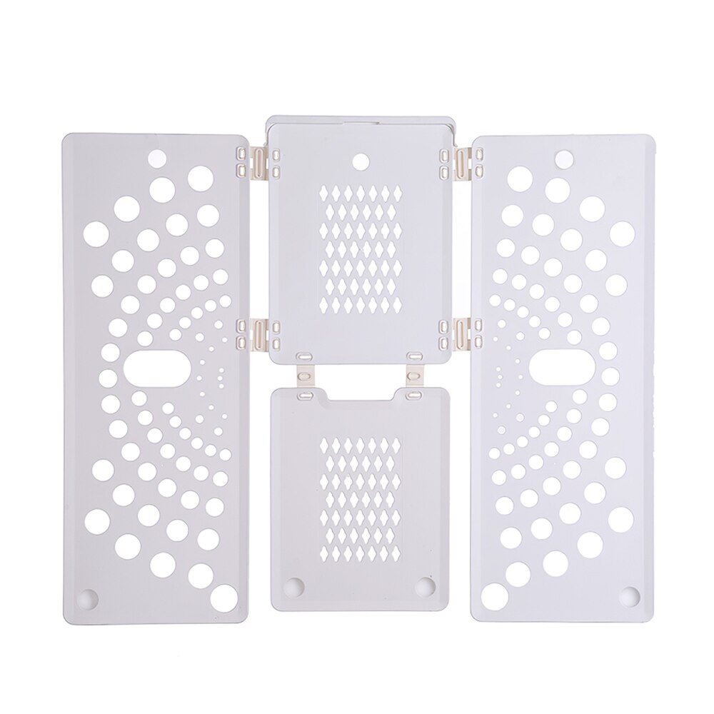 1pc évider stockage pliant vêtements conseil ménage pliant vêtements outil pliant vêtements conseil rapide pliant vêtements conseil: WHITE