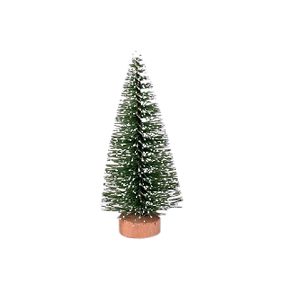 25# Year Christmas Tree Mini Pine Tree With Wood Base Diy Home Table Top Decor Hanging Decoration Xmas Home Wedding Party: B