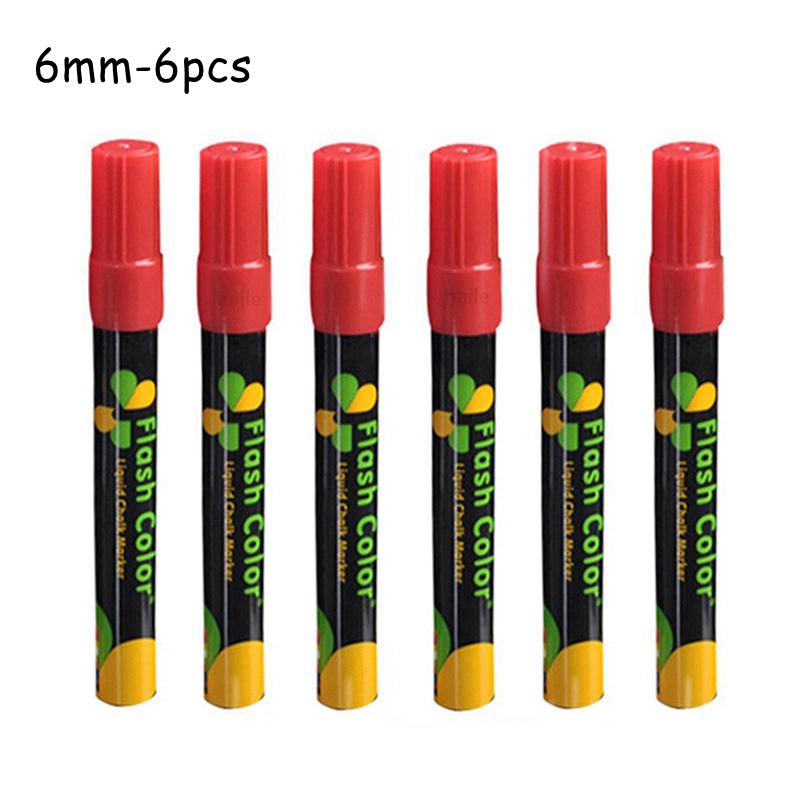 Haile 8Colors/lot Liquid Chalk Erasable Highlighter Art Graffiti Marker Pen For Glass Whiteboard LED Chalkboard Billboard Screen: black