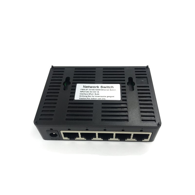OEM factory Outlet Brand 5 Port Gigabit Ethernet Switch cheapest network switches 10/100/1000mbps US EU plug switch lan combo