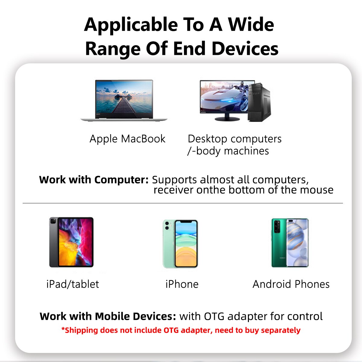 ANKNDO Wireless Mouse RGB Rechargeable Bluetooth Mouse Ultra-Thin 2.4G USB Mous Mute Mouse Mice For PC Laptop Computer Mause