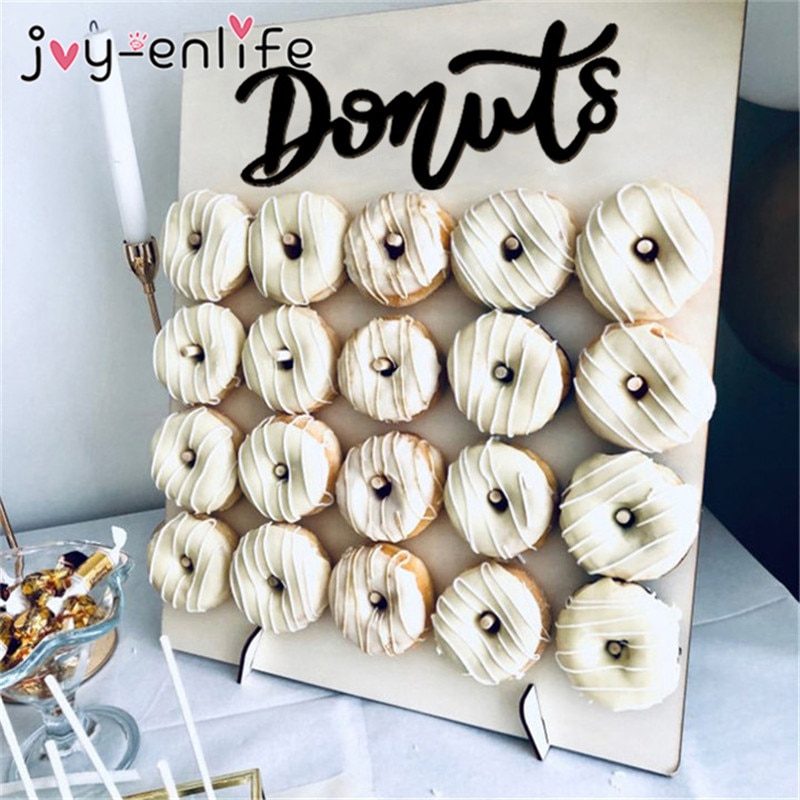 20/9 pinnar donut vägg donut hållare donut styrelser stå bröllop bord dekorationer födelsedagsfest gynnar baby shower leverans