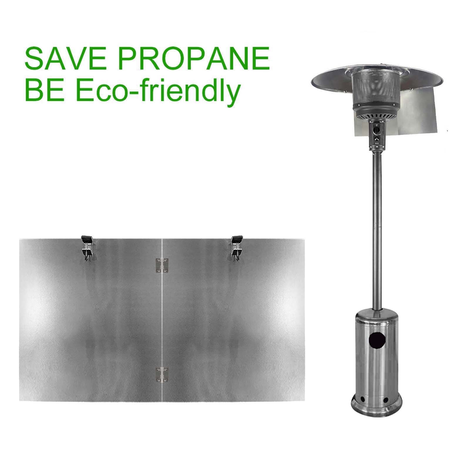 Patio Heater Reflector Shield Outdoor Heaters Garden Supplies Heat Focus Reflector Of Propane Terrace Heater From Trees & Walls