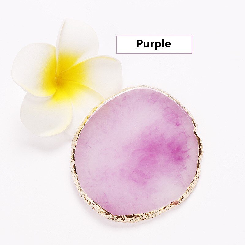 Hars Opslag Geschilderd Palet Lade Sieraden Display Board Ketting Ring Oorbellen Display Tray Creatieve Decoratie Opbergdoos: Purple
