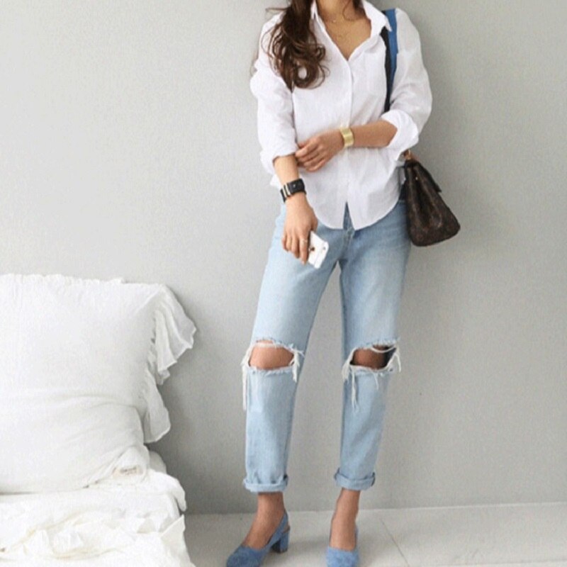 Vintage blusa de las mujeres camisa Casual ropa de oficina blanco suave OL estilo de la camisa de las mujeres para mujer blusa de mujer Tops Blusas