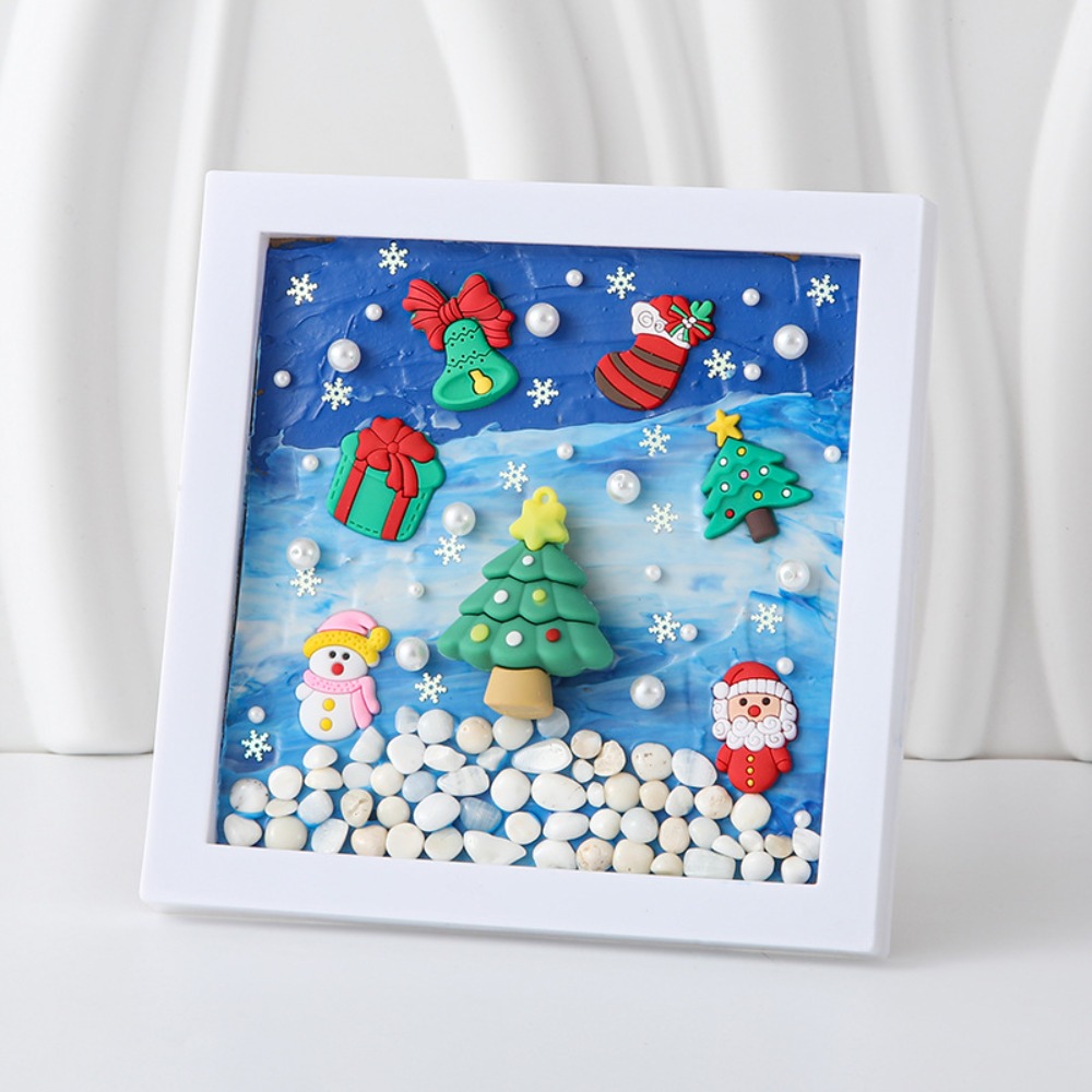 Multicolor DIY Photo Frame Wood Material 3D 3D Ocean Scenery Painting Cartoon Handmade Photo Wood Frame Scrapbooking: green