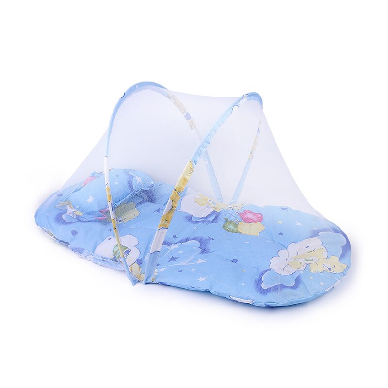 Cama plegable portátil para bebé, tienda de campaña con mosquitera y cremallera de puntos, cojín para dormir, mosquitera plegable para el cuidado del bebé: Default Title