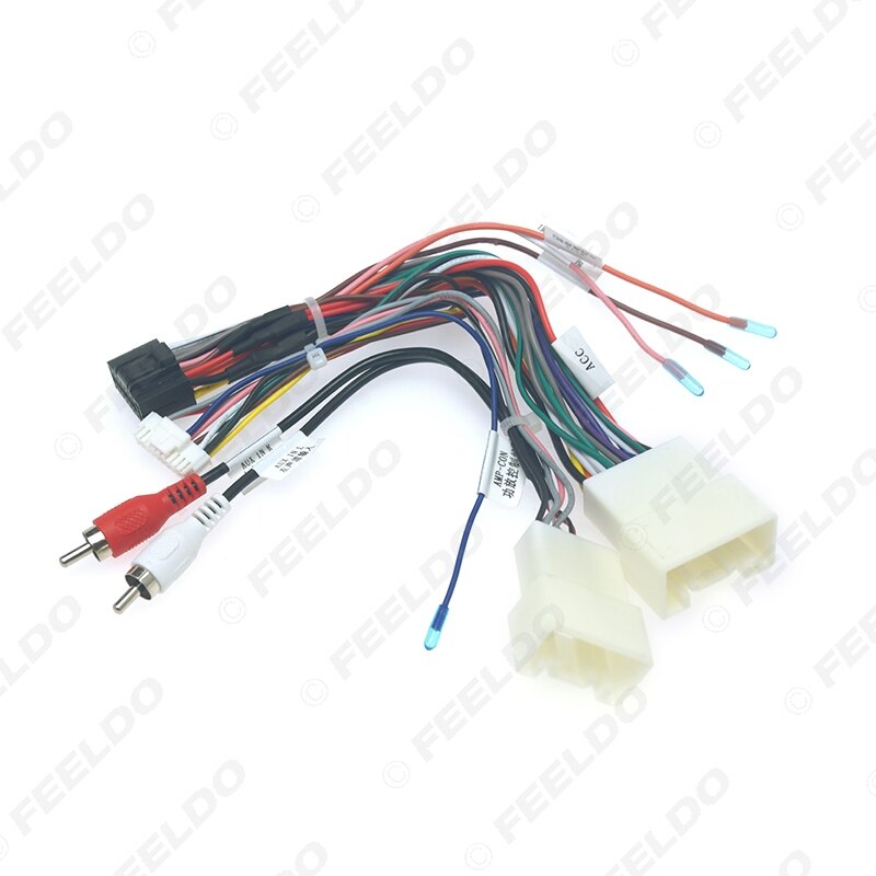 FEELDO Car 16pin Audio Wiring Harness With Canbus Box For Mitsubishi Outlander Pajero Stereo Installation Wire Adapter: A only cable