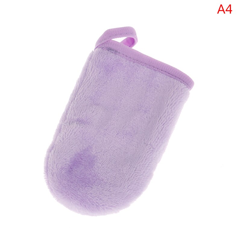 Tamponi per la pulizia profonda del viso guanto riutilizzabile per la rimozione del trucco guanto morbido per la pulizia della microfibra rimozione dei guanti asciugamano per la pulizia del viso: A4