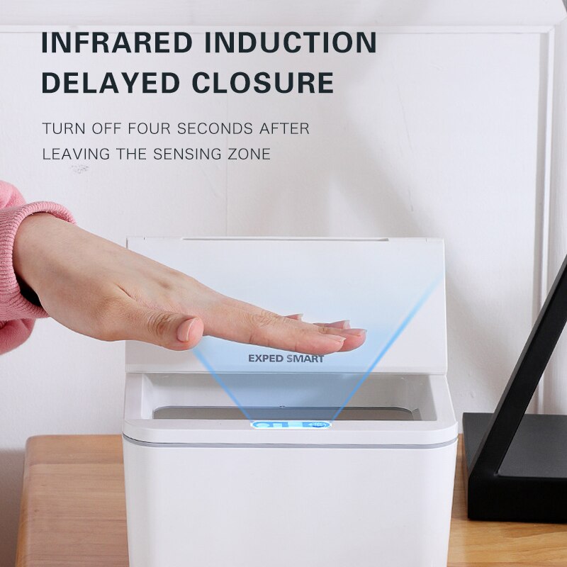 Pattumiera automatica Touchless bidone della spazzatura intelligente sensore di movimento a infrarossi bidone della spazzatura bidoni della spazzatura per auto bidone della spazzatura desktop da casa