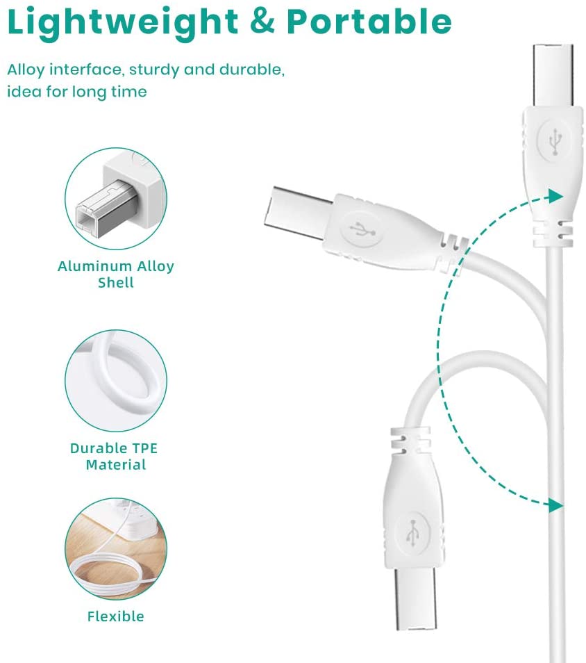 Cavo da usb c a usb 2.0 5ft cavo da tipo c a usb per controller midi, tastiera, interfaccia audio, strumento musicale elettronico