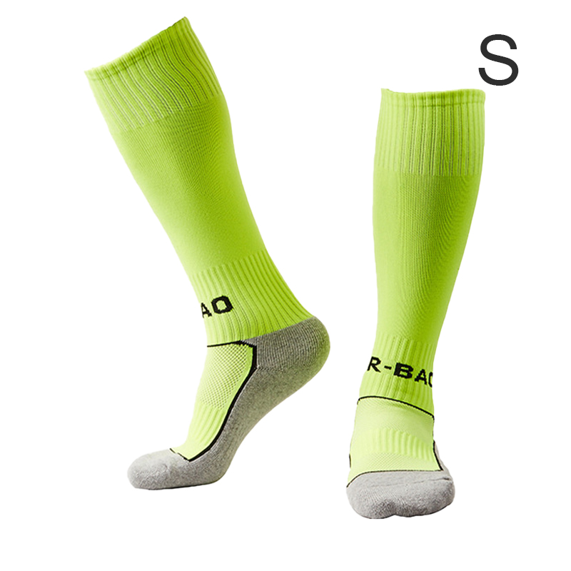 LOOZYKIT Outdoor Sports Football Socks Soccer Long Stocking Knee High Football Volleyball Breathable Children Sock: green / M